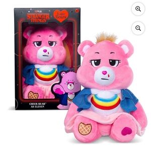 Stranger Things x Care Bears CHEER BEAR as ELEVEN plush new limited edition 12”